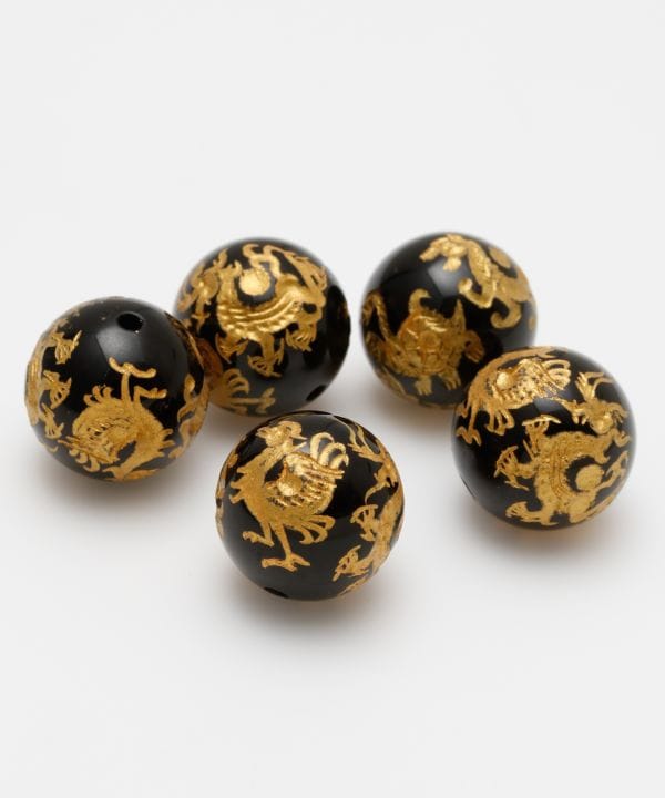 四神ブラックオニキス1粒 14mm(BLACK ONYX): 『岩座(いわくら