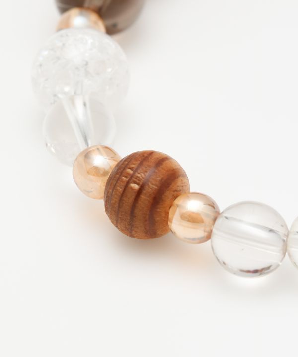 屋久杉水晶 ローズタイガーアイブレスレット(ROSE TIGEREYE): 『岩座