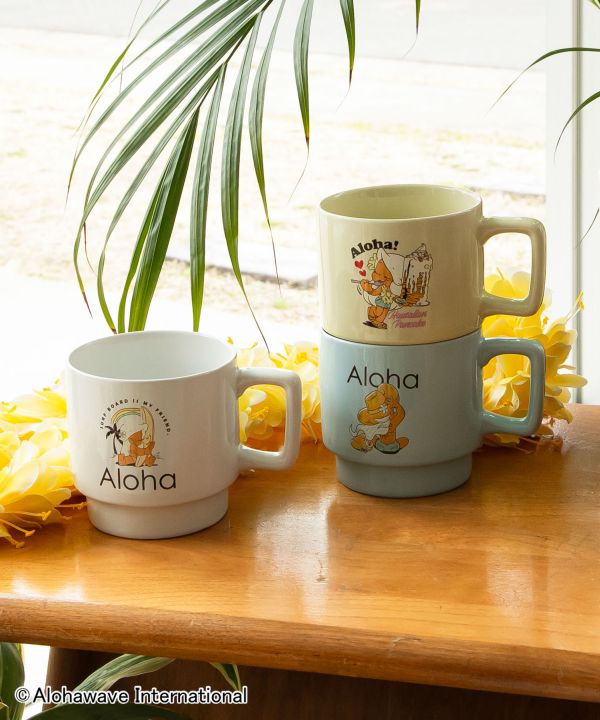 食器】スタッキングマグ【ALOHA MAPUA】(BLUE): 『Kahiko(カヒコ