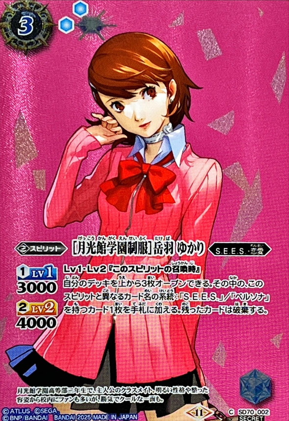 2025/11)(SECRET)[月光館学園制服]岳羽ゆかり【C-SEC】{SD70-002}《青