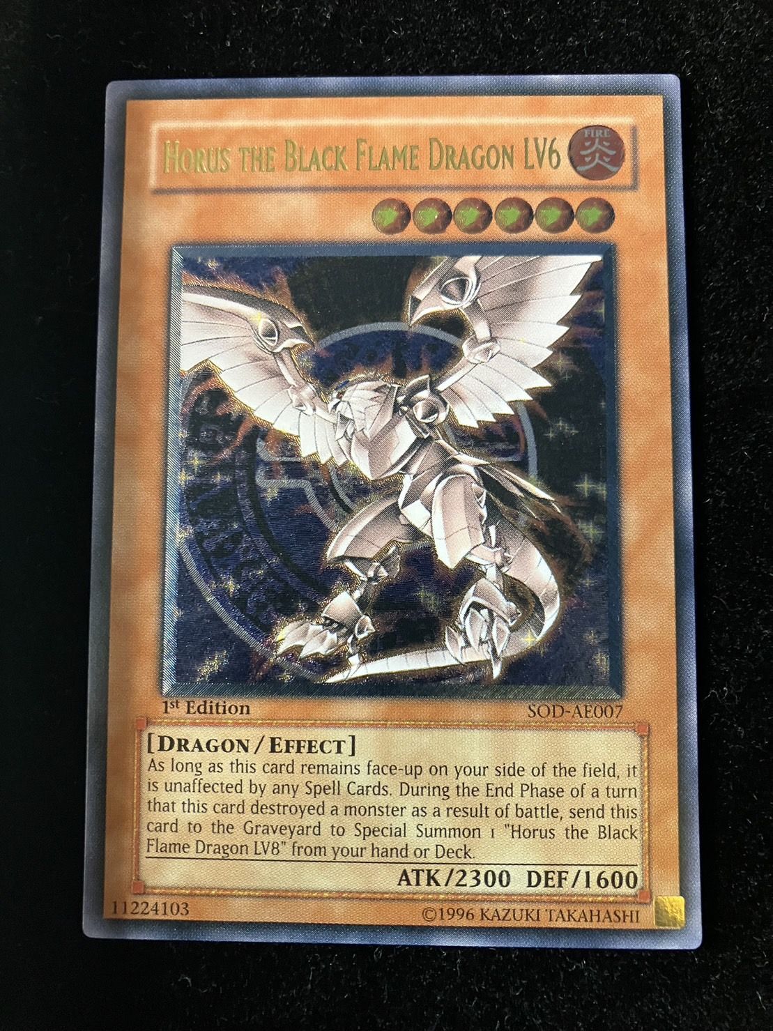 状態A-〕☆旧アジア☆ホルスの黒炎竜LV6【レリーフ】{SOD-AE007