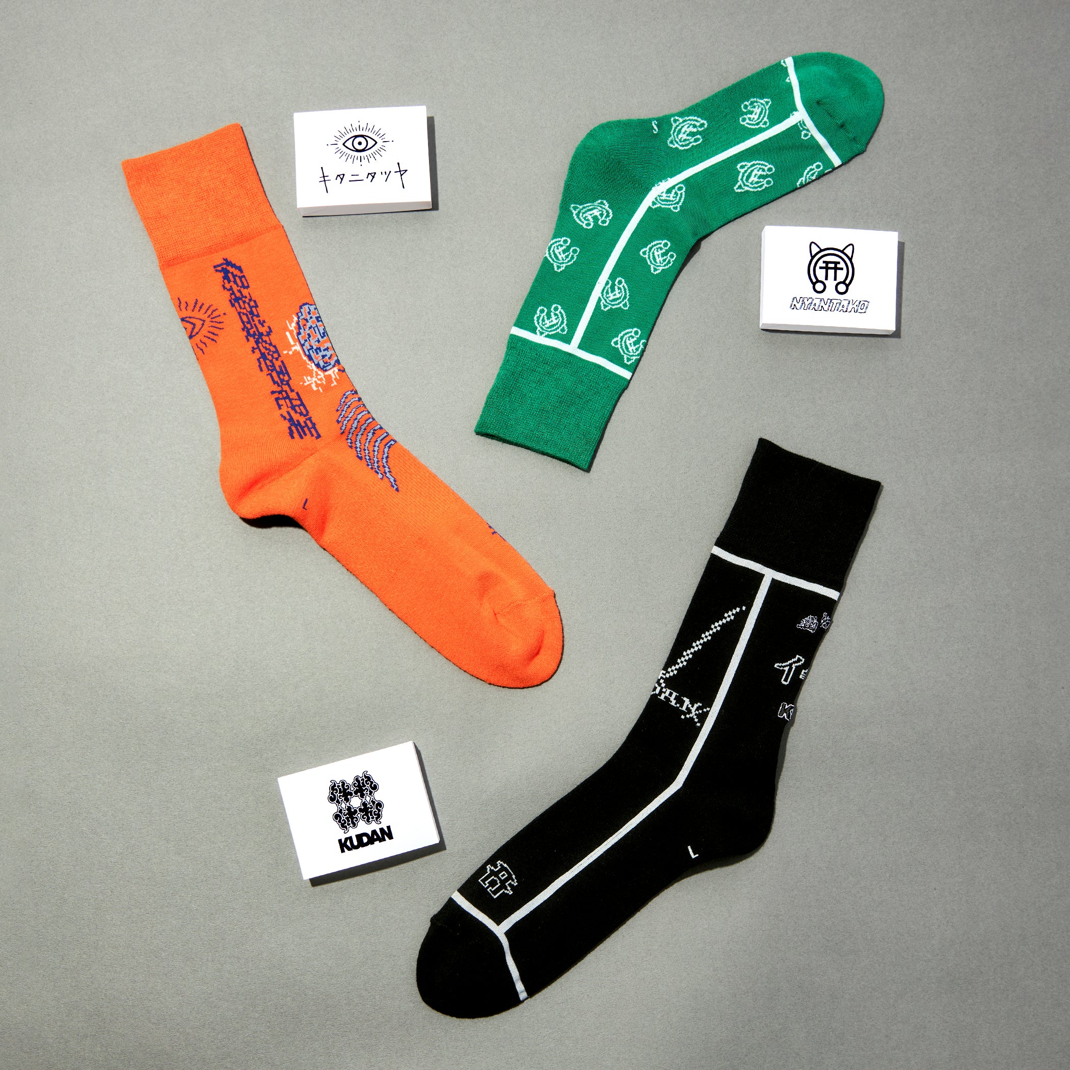 KUDAN/キタニタツヤ/にゃんたこ コラボソックス 22-25cm・25-28cm