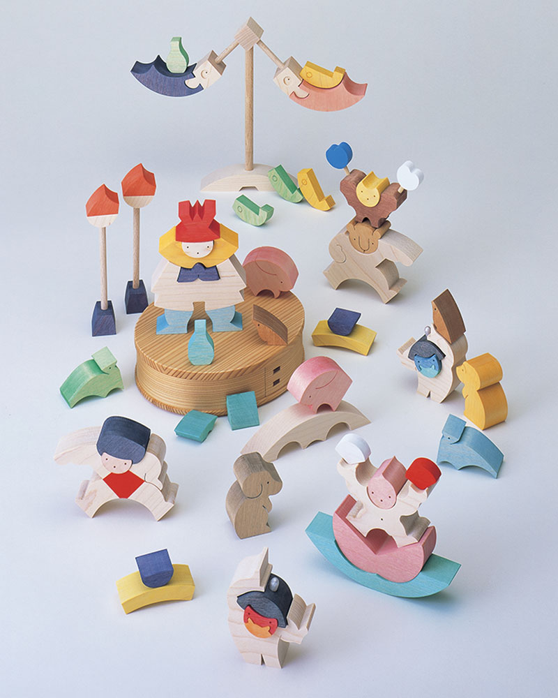 小黒三郎の五月人形段飾り(組み木)《予約受付中》｜木のおもちゃの通販