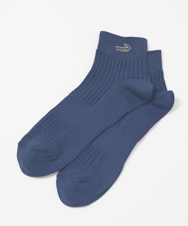 メンズ シルケット加工 ワッフル ソックス通販 [1607-33703