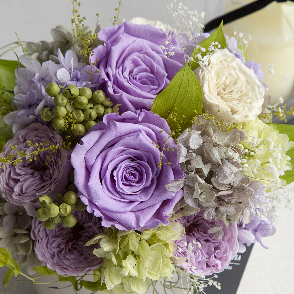 ディア(M)/パープル （プリザーブドフラワー） | 最高級プリザーブド