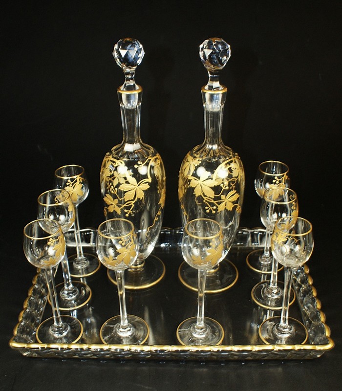 BACCARAT】バカラ 蔦文金彩リキュールセット - アンティック 姉妹社