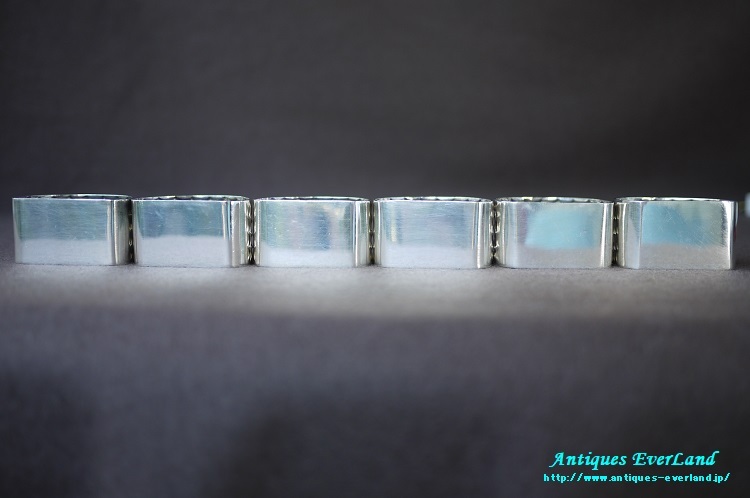 シルバー ナプキンリング 6名様分 昇日 太陽 光線