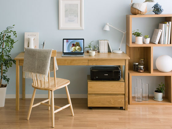 タモ無垢材デスク LIBRE〔リーブル〕 125cm幅 | 家具・インテリア通販