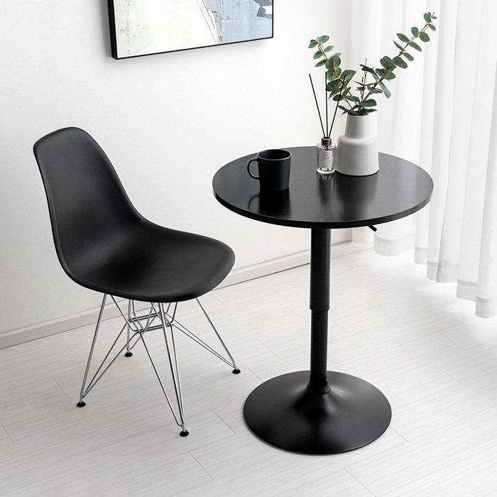 2人用 昇降式カフェテーブル(高さ68.5〜92cm)丸型 | 家具・インテリア