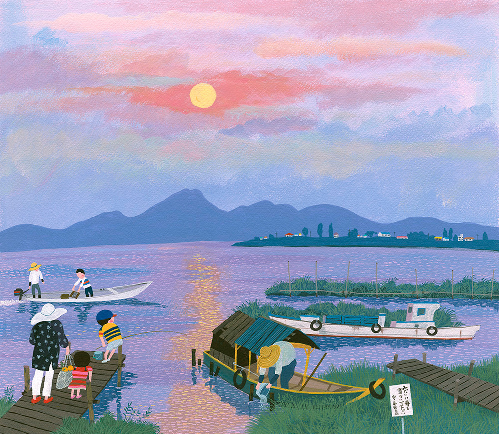 夕日の湖 | アートカフェ オフィシャルサイト