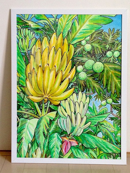 南の島の実のなる植物 バナナとパンの木」 by tonny｜Artmeter｜暮らし