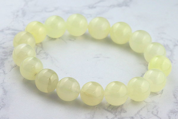 特選品】中国雲南省産イエロースミソナイトブレスレット（鑑別書付き