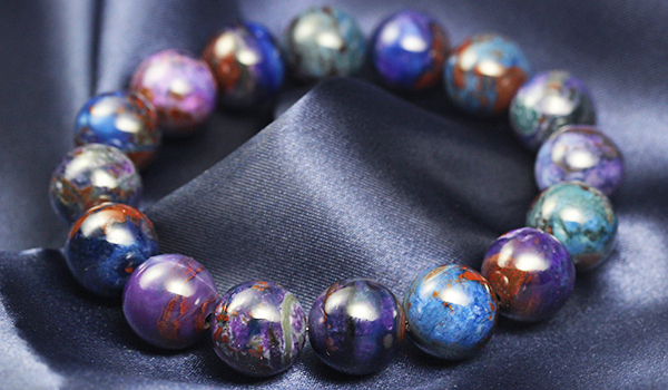 特選品】マトリックススギライト13mmブレスレット-052水晶クラスター