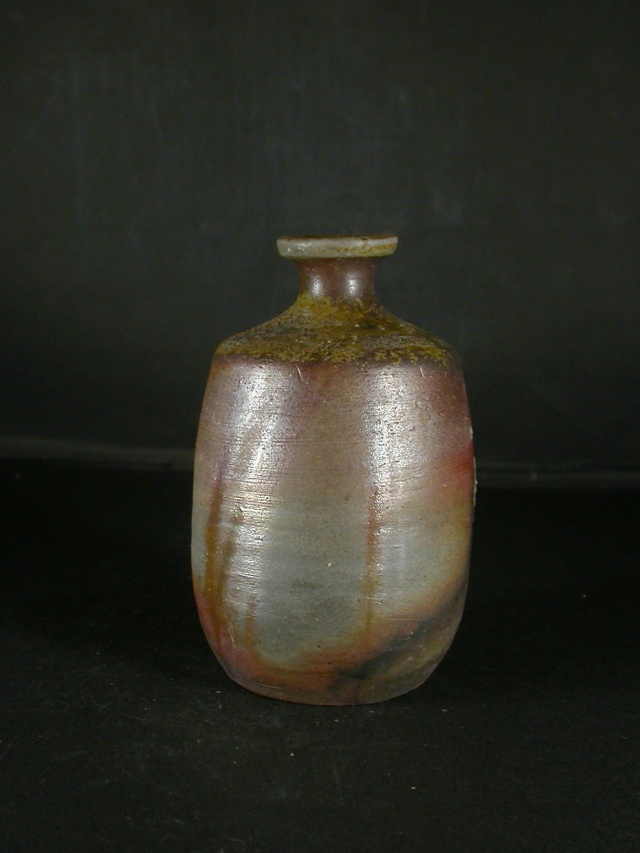 備前焼 登窯 備前焼中堅作家 山内 厚可 金彩緋襷・黄ゴマ徳利3 備前焼