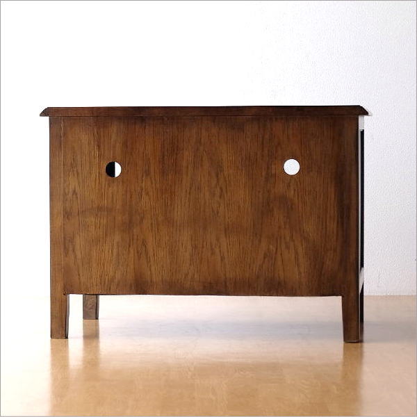 テレビ台 アンティーク 家具 ガラス扉付 木製 無垢材 オークTV