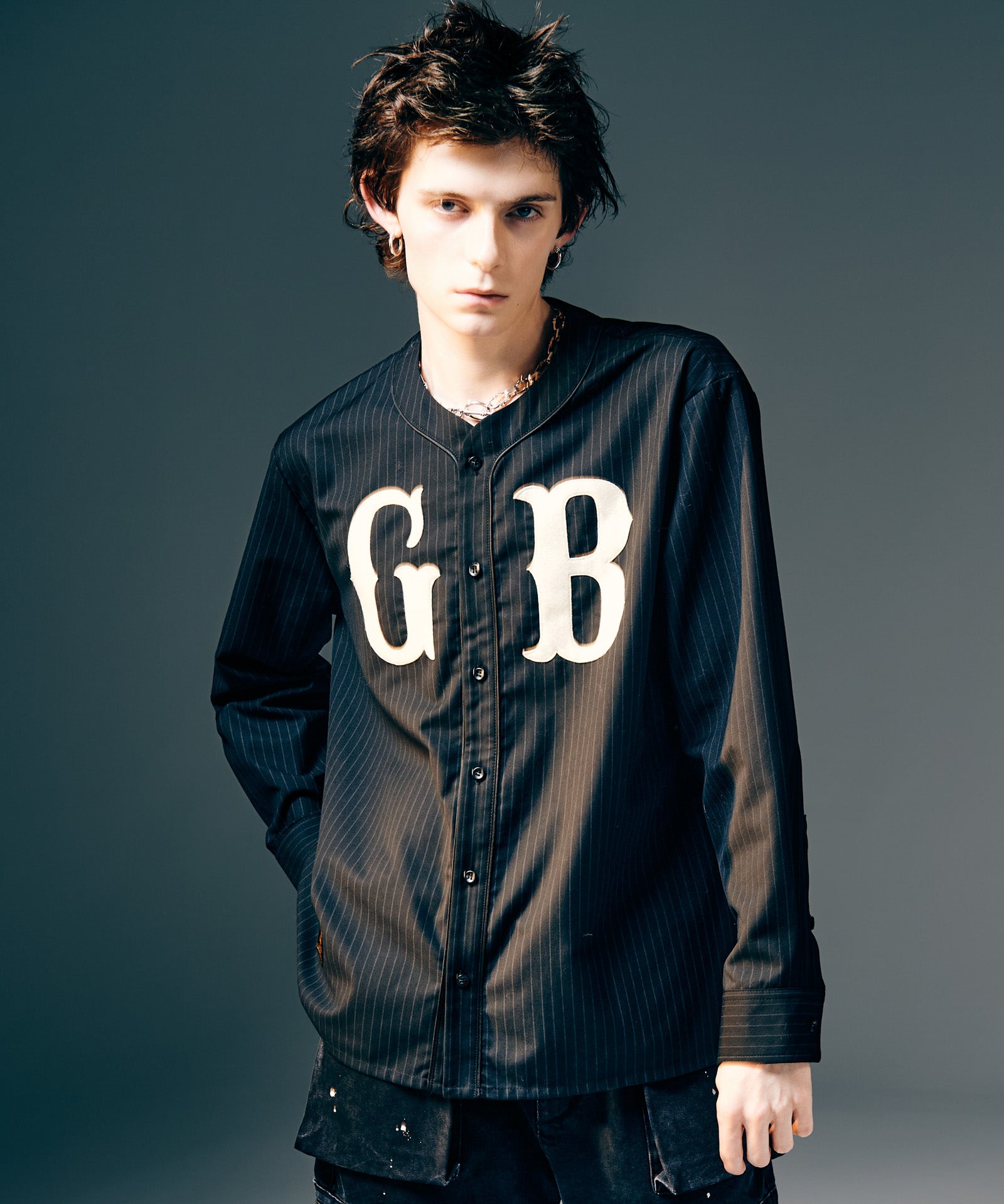 GB0425/SH04 : Stripe Baseball Shirt / ストライプベースボールシャツ