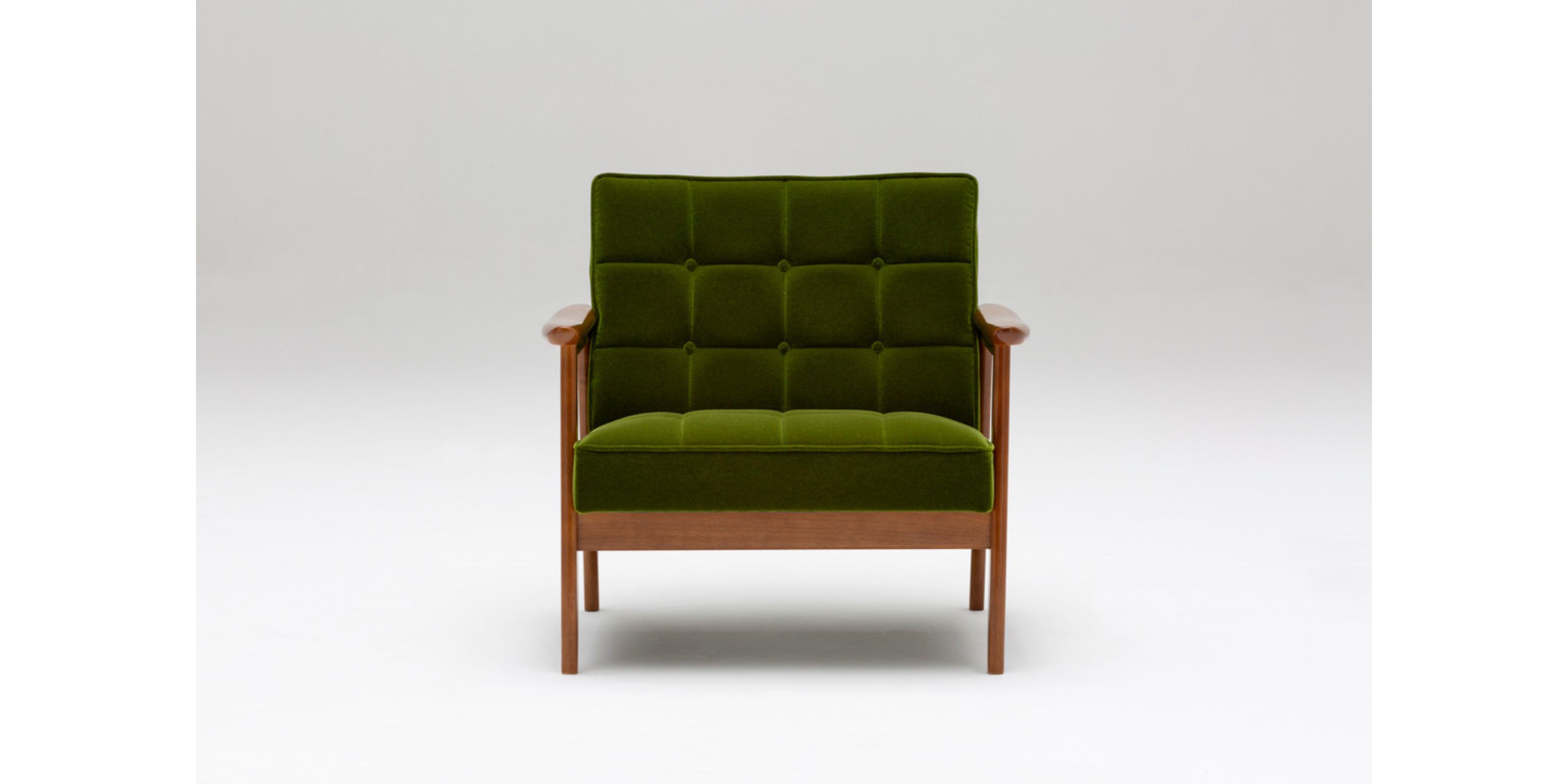 カリモク60 Kチェア ワイド 1シーター・モケットグリーン | D&DEPARTMENT