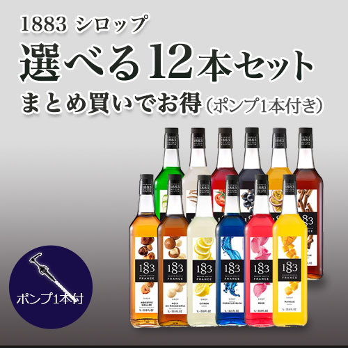 Daiichi F&L / 選べるシロップ12本セット1000ml×12│1883シロップ