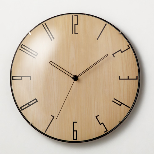 掛け時計 カーブガラス E-CL001WN DCM 掛時計 | ホームセンター通販は