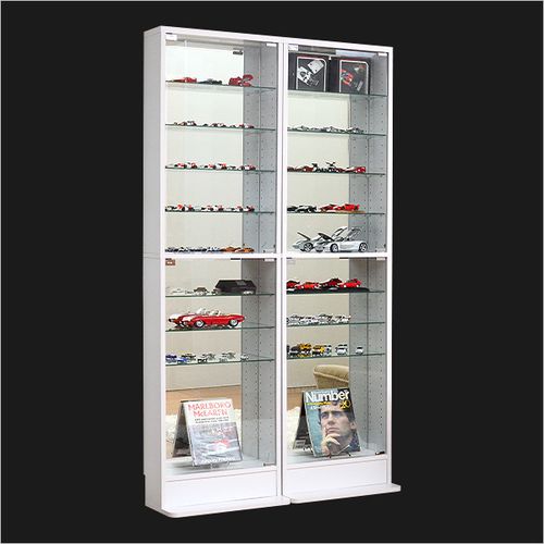 コレクションラック【-Luke-ルーク】浅型ハイタイプ CLR-485--WH