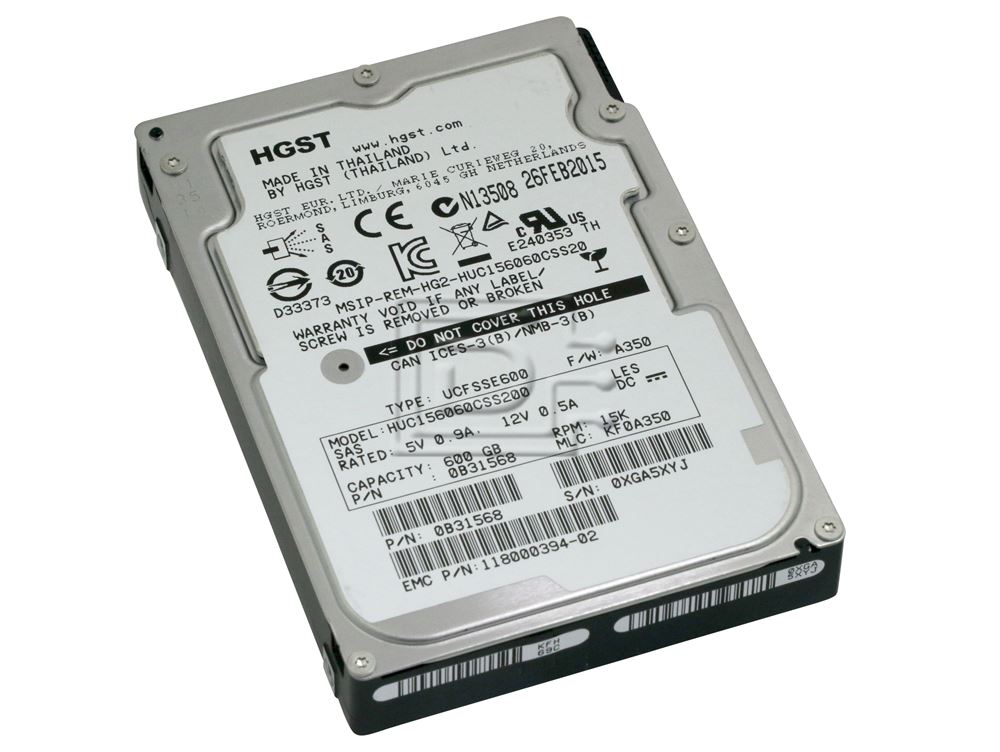 Hitachi 0B31568 / HUC156060CSS200 / EMC 118000394-02 600GB 2.5