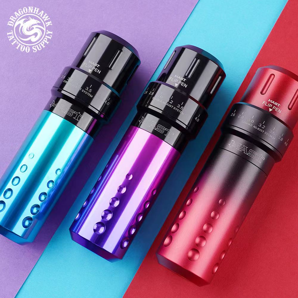 Mast Flip Rotary Tattoo Pen Machine 2.6-4.0mm Stroke Length Custom