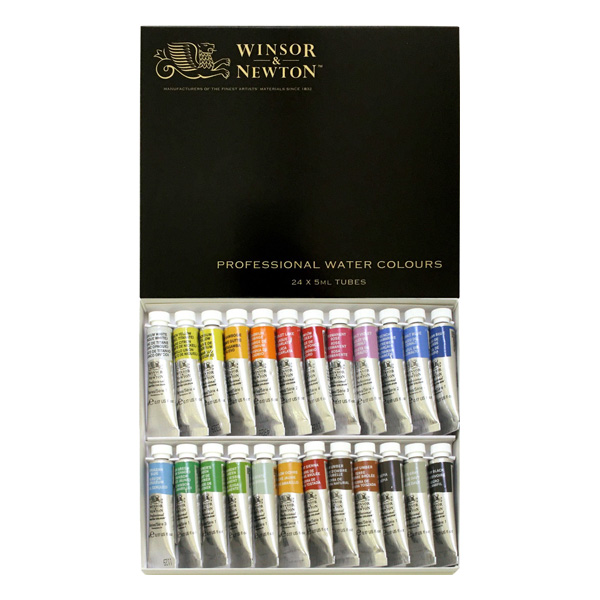 画材の専門店］e-画材.com ウィンザー＆ニュートン水彩絵具セット 24
