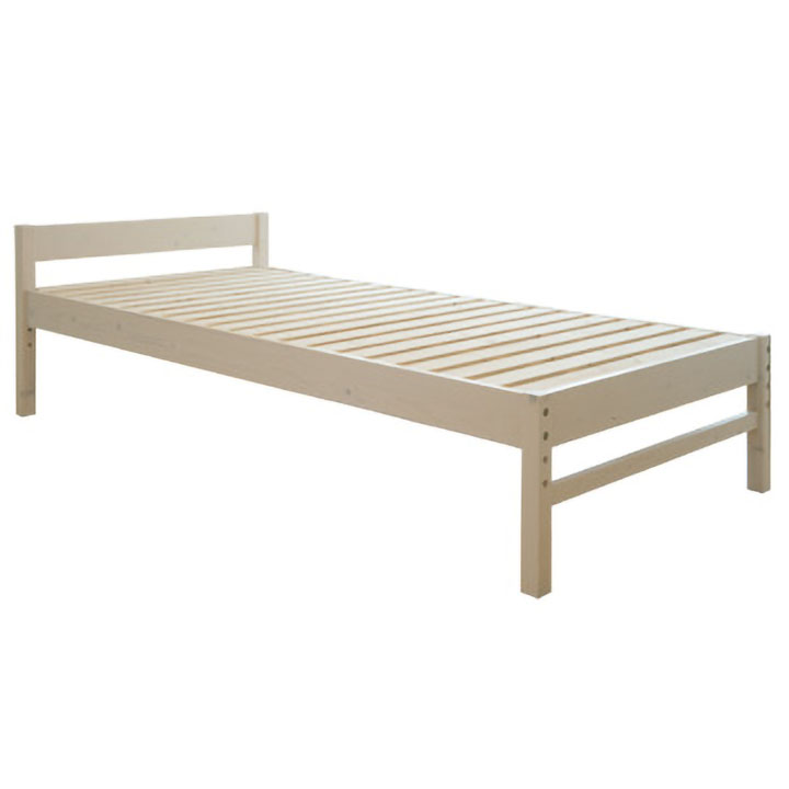 すのこベッド 天然木シングルベッド ホワイト 通販 - ハーモネート