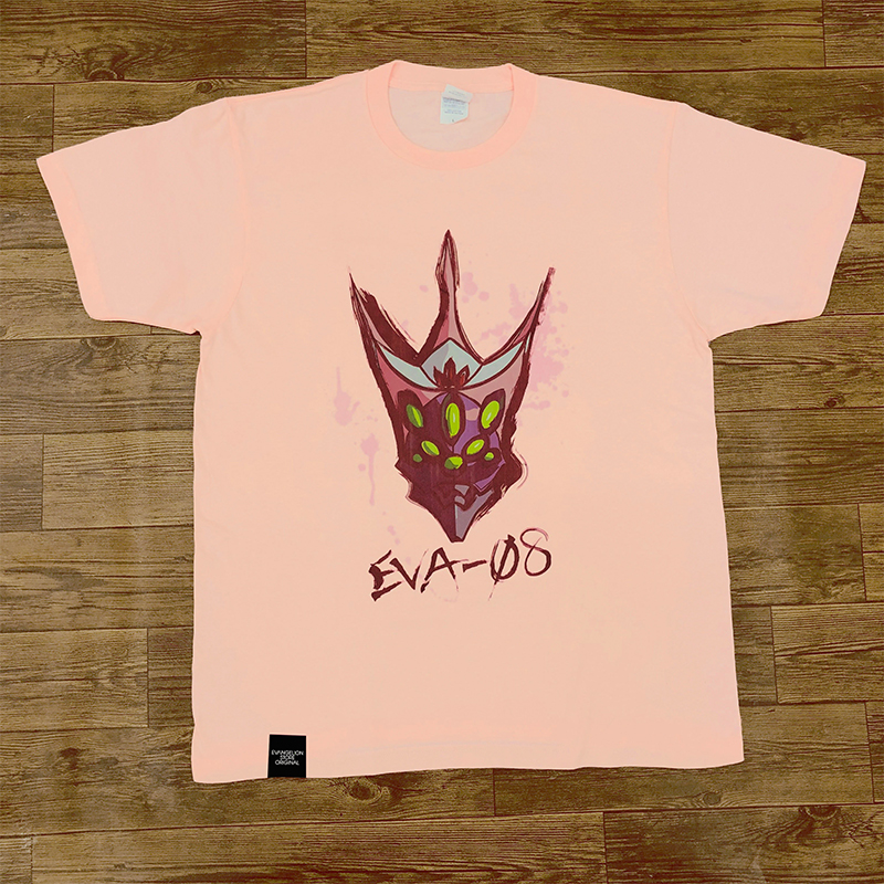 EVA STOREオリジナル Tシャツ/墨絵風(8号機)/ベビーピンク