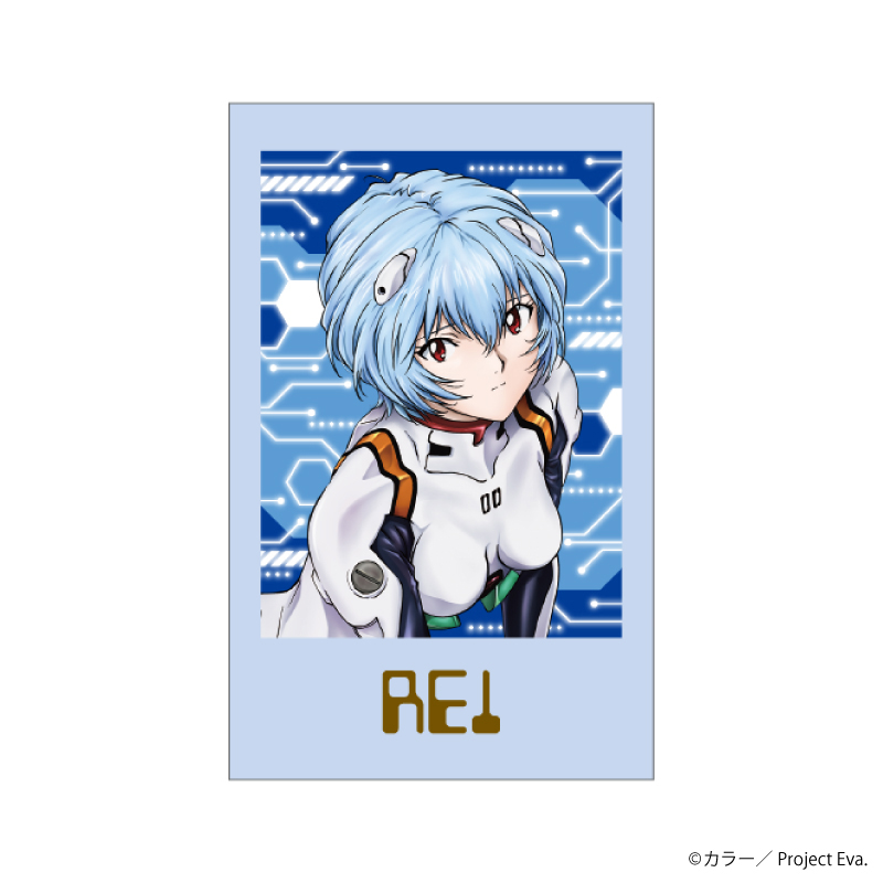 エヴァンゲリオン ハート型缶バッジ チェキ風カードセット アスカ レイ