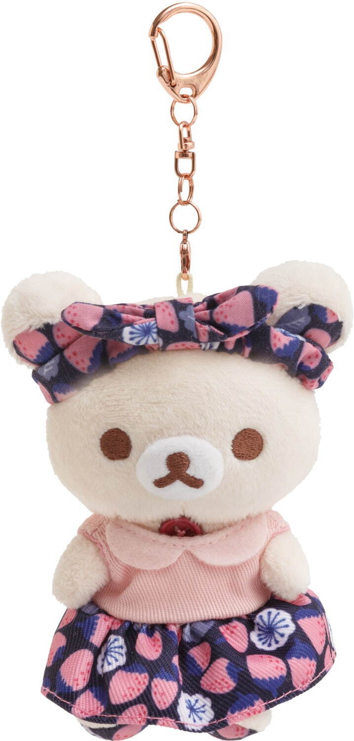 コリラックマ×北欧発キッピスがコラボ、いちご＆野の花柄テキスタイル