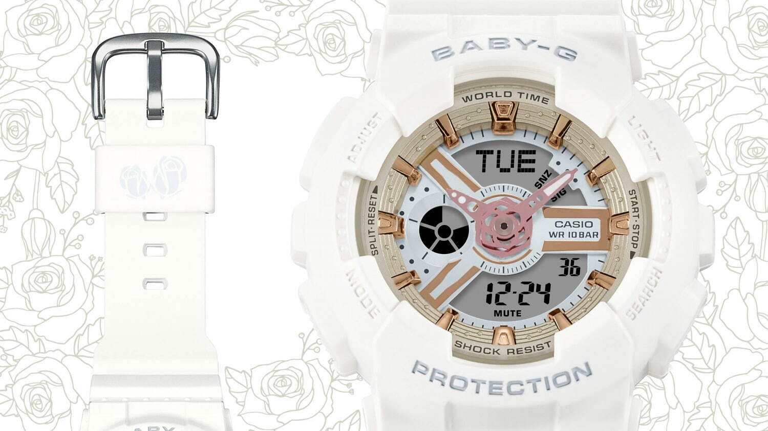 G-SHOCK&BABY-Gクリスマス限定ペアウオッチ、99本のバラで「永遠の愛