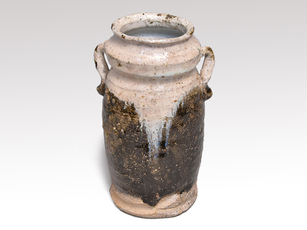 朝鮮唐津耳付花入 西岡小十(作) 共箱 | 古美術ささき