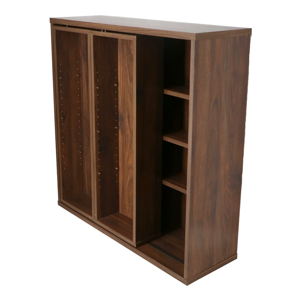 LIFELEX スライド書棚90 30－90 DBR(ダークブラウン): 家具