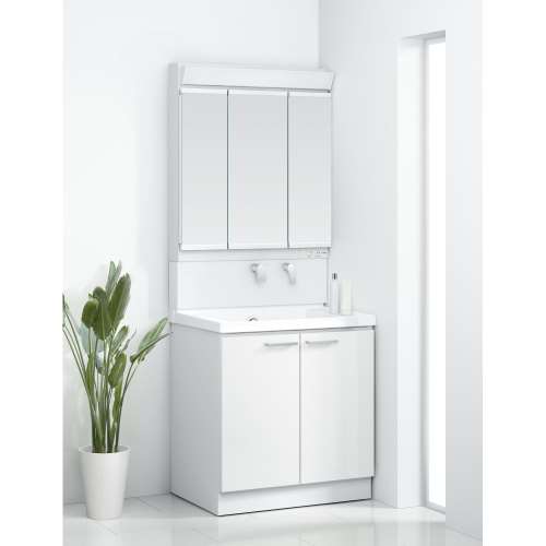 TOTO 洗面化粧台 KZ 間口75cm 3面鏡2枚扉(パナシェホワイト): 住宅設備