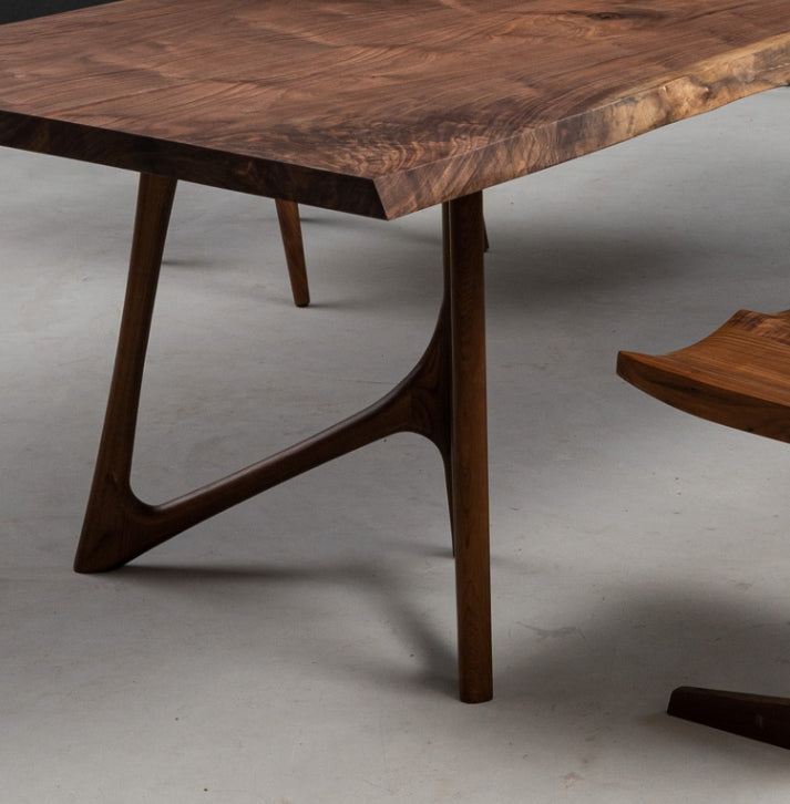 Live Edge Handmade Black Walnut Solid Wood Table 38.6