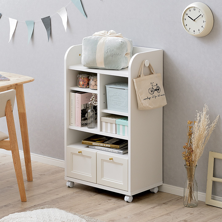 国産 ランドセルラック 幅60cm キャスター付き Lulu(ルル) 2色対応の