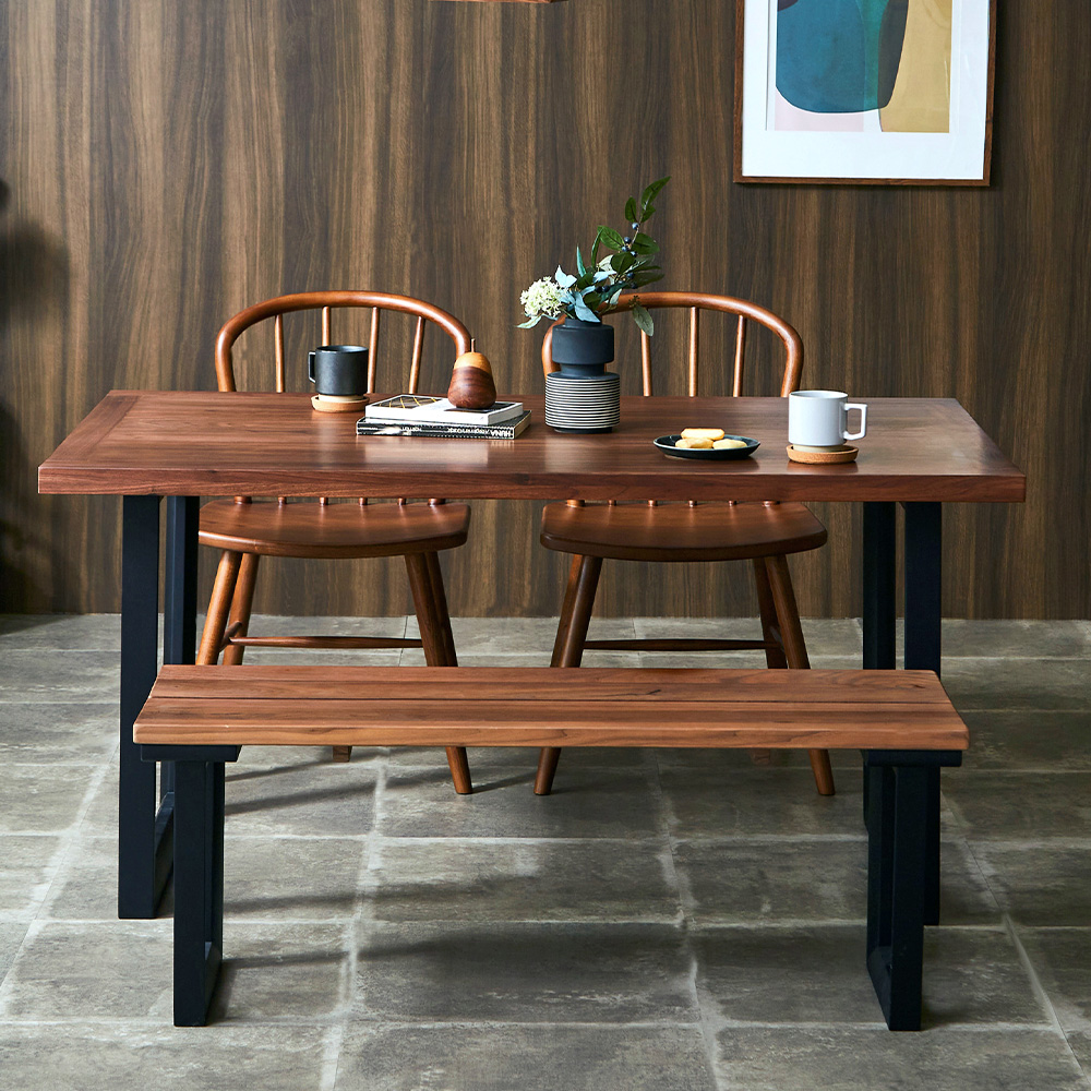 ダイニングテーブル 幅135cm Monte(モンテ) 単品 ウォールナットの通販