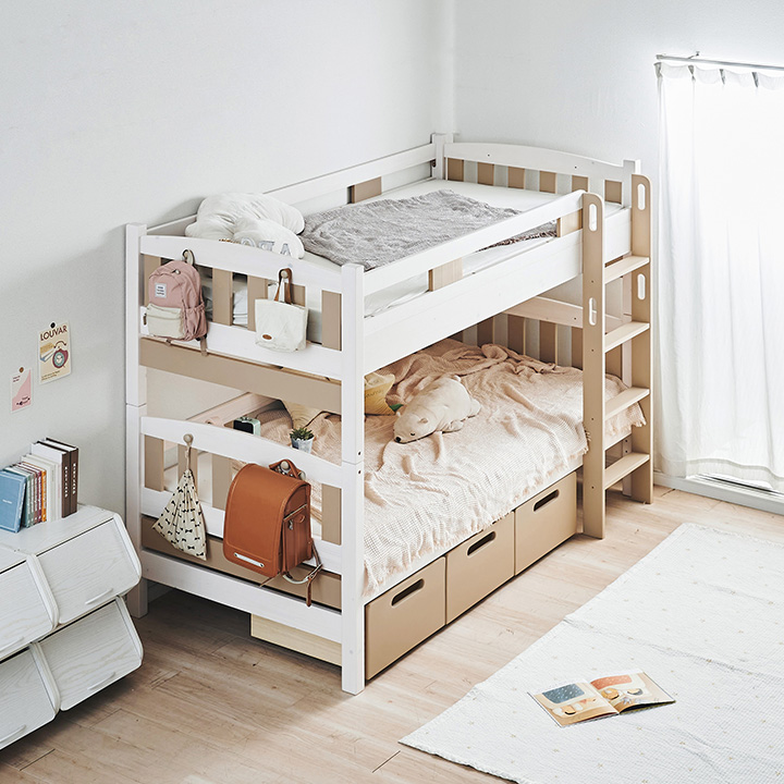 引き出し収納付き 二段ベッド EMMA(エマ) 3色対応の通販情報 - 家具