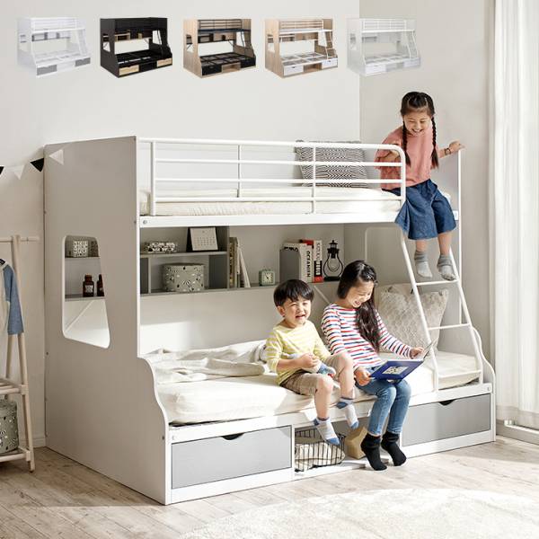 親子二段ベッド シングル＋セミダブル Lagos(ラゴス) 5色対応の通販