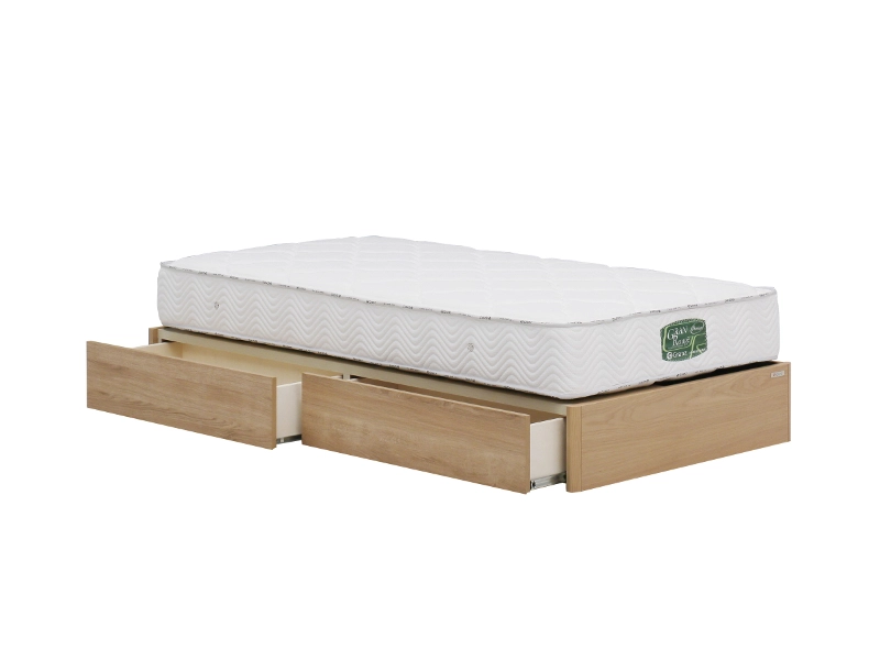 ウォルテ ヘッドレス 引出しタイプ セミダブル ベッドフレーム