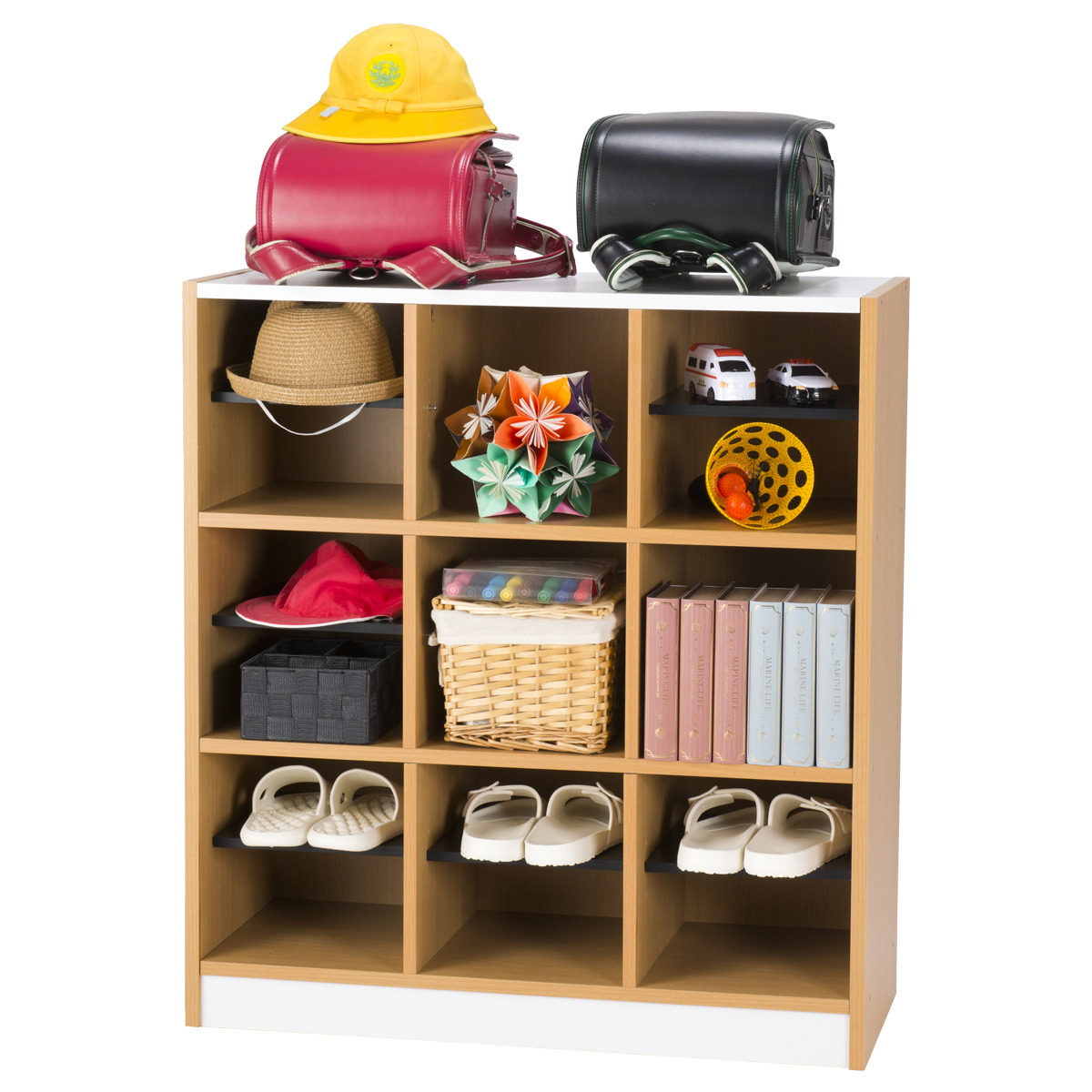 スリッパラック 3列3段タイプ 幅820 奥行350 高さ900 VD-NSR33-NA 通販