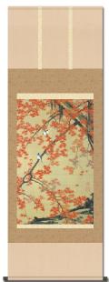 柿 鈴木秀湖（尺八横）肉筆！ 秋 - 掛け軸（掛軸）販売通販なら掛け軸
