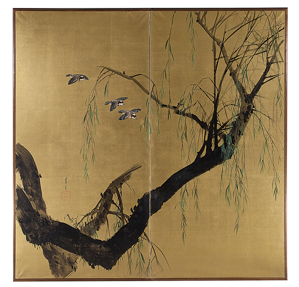 後頭部の思い込み：花鳥図屏風 – 加島美術