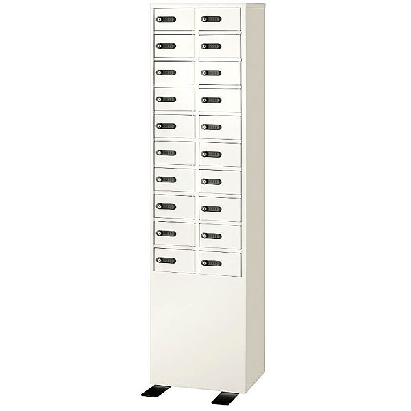 EIKO エーコー 貴重品保管庫＜数字合わせ式＞2列10段 20人用 薄型