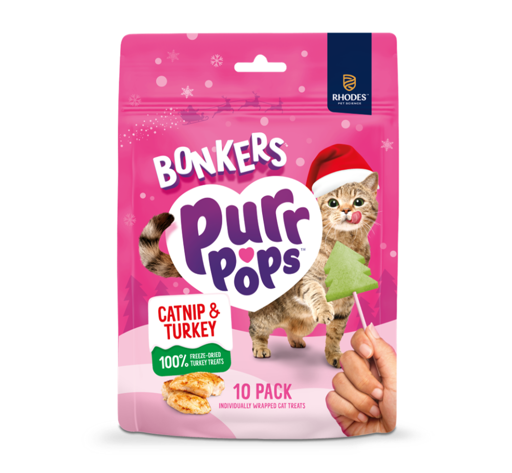 Bonkers™ PurrPops™ Cat Treats Christmas Bag Turkey, 10 ct - Pick