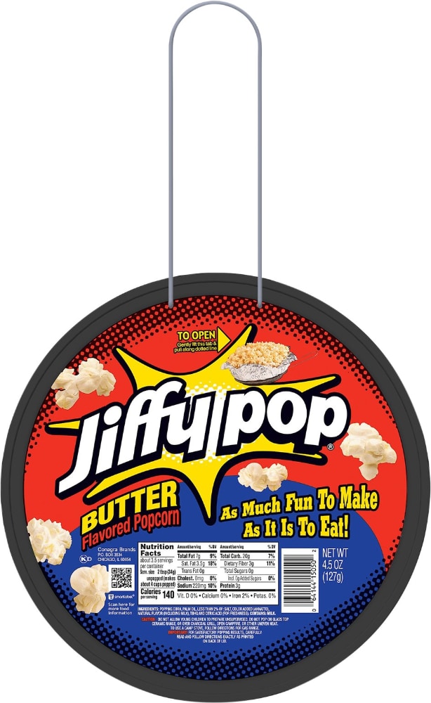 Jiffy Pop® Butter Flavored Popcorn Stovetop Popping Pan, 4.5 oz