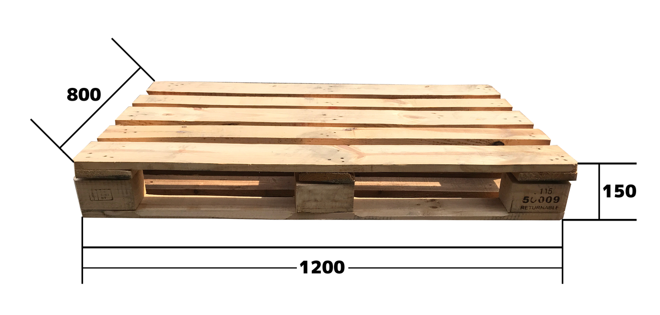 ユーロパレット W1200㎜*D800㎜*H140㎜ Euro Pallet｜PalletLoop