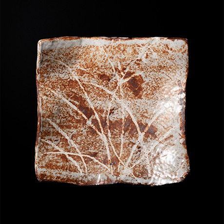 No.35 織部蟹絵文平向付 五客入 / A set of 5 dishes with crub design