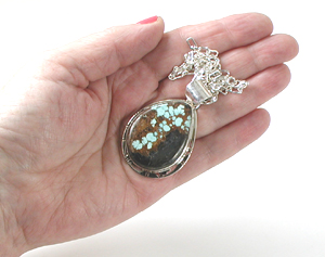 INDIAN JEWELRY ターコイズ ペンダント トップP. Sanchez INDIAN